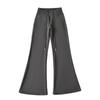 24499-2025 Primavera Novo Estilo Europeu e Americano Fino Cordão Cintura Baixa Mop Solto Micro-rasgos Calças Casuais