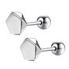Pendientes para Hombre 2025 Nuevos Pendientes Individuales de Moda para Mujer Tendencia Elegantes Perforación de Oreja para Hombre Pendientes en Espiral para Hombre Negro