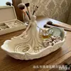 Bandeja Decorativa Exquisita Estilo Diosa Transfronteriza para Joyería, Bandeja Decorativa de Mesa para Entrada, Adorno de Almacenamiento para Tocador
