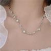Nuevo Collar de Piedra Lunar Estrellada de Diseño Nicho para Mujer Verano Lujo Ligero de Alta Gama Cadena Clavicular Versátil Collar de Celebridad de Internet