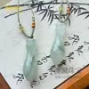 Jade Dorado Natural de Xinjiang Tianshan Verde Hebilla de Seguridad Colgante de Jade con Cuerda Colgante con Jade Colgante de Jade Suministro en Vivo