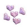 Venta al por mayor Cuentas Perforadas de Corazón de Color Sólido Chapadas en UV Tridimensionales Materiales para Accesorios de Joyería Pulsera Hecha a Mano DIY