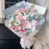 Papel de Envoltura tipo Panal Estilo Coreano, Papel Elástico de Cuadrícula de Moda, Forro para Caja de Regalo de Flores, Materiales de Empaque Decorativos en Stock