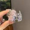 Clip de Pinza para Flequillo de Cachorro Mariposa de Diamantes Completos de Lujo Ligero Pinza Elegante de Gama Alta para el Lado de la Frente Pasador de Flequillo Accesorios para el Cabello Nuevo Estilo