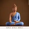 Cerâmica Buda Sakyamuni Buda Amitabha Buda Sala de estar Corredor criativo Decoração Zen Lâmpada interna Decoração de anel