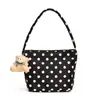 Bolsa de Nylon com Bolinhas de Nicho Super Popular para Mulheres 2025 Nova Versátil Bolsa de Ombro para Usar Fora e no Trabalho Pequena Bolsa Tote