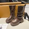 Botas Martin Casuales Súper Calientes para Mujer 2026 Botas de Media Caña Hebilla de Cinturón Aumento Adelgazantes Finas Otoño Versátiles Nuevas Suela Gruesa