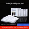 Caixa plástica interna para líquido oral, caixa blister transparente de PVC, suporte interno descartável para líquido oral