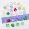 Cuentas Sueltas de Cristal de Vidrio de 10 mm con Forma de Trébol de Cuatro Hojas Color Gelatina Agujero Recto Cuentas para Pulsera Accesorios para Pulseras DIY