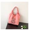 Bolso de lona estilo japonés, bonito bolso de hombro de gran capacidad para estudiantes, pequeño bolso de mano combinable, venta al por mayor para mujeres.