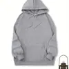 Bolsillo de Sudadera con Gorro Deportivo Monocromática, Sudadera con Capucha Casual, Ropa para Mujer