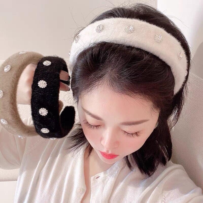 毛绒水钻发箍