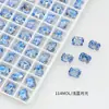 Rinestones Brillantes para Uñas Dongzhou 8*6MM Rectangulares Octagonales de Fondo Puntiagudo Rinestones Accesorios para Aretes DIY Nuevos Rinestones de Cristal K9