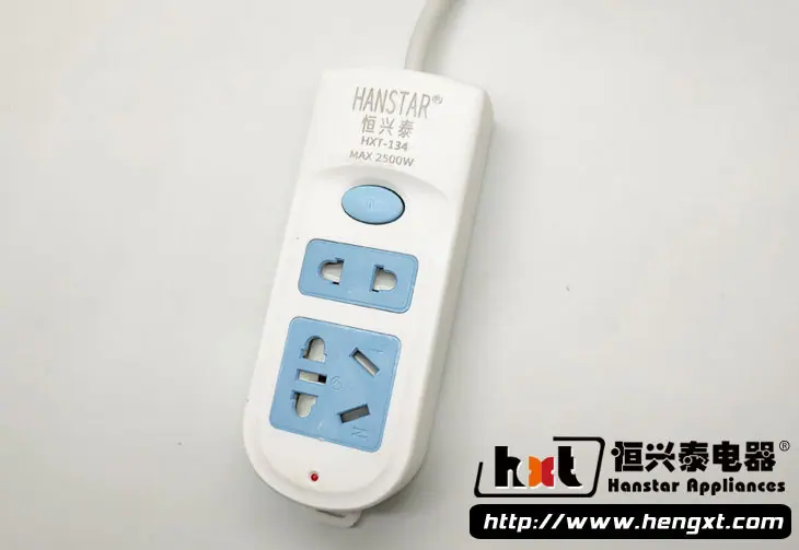 恒兴泰134带开关安全门7孔插座 无线2米3米5米8米2500W连铜片插板