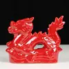 Adornos de Dragón de Cerámica Tang Sancai Hogar Dragón del Zodiaco Dragón Verde Esquina de Suplemento Solución Artesanías Sala de Estar Regalos Adornos de Joyería