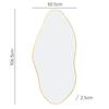Queheart Ins Escandinavo Estilo de Lujo Accesible Espejo Decorativo Asimétrico Popular Forma Especial Espejo de Maquillaje Pegatina de Pared Espejo Decorativo Autoadhesivo