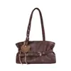 Yue Zi 2026 Outono Inicial Nova Elegante Versátil Casual Simples Grande Capacidade Para o Dia a Dia Bolsa de Ombro/Mão Texturizada