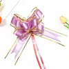 Novo Modelo 50 # Grande Laço de Gaze de Neve Flor Decorativa Amarrada à Mão para Carro de Casamento, Natal e Decoração de Fita para Presente de Feriado.