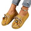 Zapatillas de Media Pantufla Boken Retro con Cuentas para Dedos de los Pies para Mujer 2025 Nuevo Estilo Zapatos Tipo Mula Artísticos Estilo Bosque Talla Grande