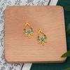 Pendientes de aleación antigua borla gota de aceite de doble cara tres colgantes horquilla diy accesorios para el cabello ropa china ropa china