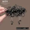 Exquisita Grande Flor de Cristal para Cabelo com Presilha de Mola para a Parte de Trás da Cabeça, Clipe Horizontal de Cristal de Luxo de Alta Qualidade para Rabo de Cavalo