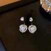 Aguja de plata S925 pedrería de Corea del Sur Perla combinable simple estilo frío elegante aretes de botón pendientes para mujer venta al por mayor fábrica