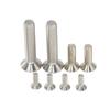Tornillo para máquina de acero inoxidable 304 con cabeza avellanada hexagonal métrica 1.6 -- 20 especificación