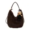 Bolsa de Mão Nova Moda Outono 2025 Bolsa Tote Grande Capacidade para o Trabalho Versátil Feminina Moda Ombro Axila Bolsa Pequena