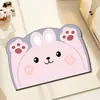 Tapete Absorvente de Lama de Diatomáceas Padrão Desenho Animado Porta Banheiro Entrada de Banheiro Tapete para Pets