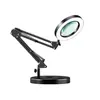 Lámpara Lupa de Reparación Personalizada, Lámpara de Trabajo para Soldadura, Lámpara de Escritorio LED Circular Plegable para Tatuajes, Lámpara de Lectura con Alta Magnificación