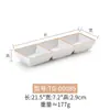 Platos Pequeños de Melamina para Sazonar y Untar en Barbacoas, Platos de Plástico Divididos con Dos o Tres Compartimentos, Platos para Snacks, Recipientes para Salsas para Uso Comercial