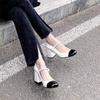 Sandalias de Moda Europea 2025 Primavera y Otoño Nuevo Diseño Retro Elegantes Mary Jane Altas para Alargar las Piernas
