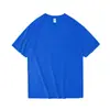 Camiseta de Manga Corta de Algodón Peinado Suelta Europea Transfronteriza de Talla 220g Una Pieza Hecha Según la Imagen para Hacer Uniformes de Clase y Uniformes de Grupo