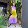 Vestido Casual de Dos Colores sin Mangas para Mujer, Suave, Plisado, Nuevo, Cuello Redondo, Moda, Estilo Caliente, Estación Independiente, Ropa para Mujer Euroasiática