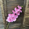 Orquídea Phalaenopsis impressa em 3D simulada, flor artificial para decoração de sala de estar e mesa de jantar, arranjo floral para exibição interna, de alta qualidade e luxo leve