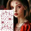 Pegatinas Faciales de Halloween, Pegatinas de Tatuaje para Niños, Maquillaje de Dibujos Animados para Niños, Cicatrices Falsas, Accesorios de Maquillaje de Broma, Pegatinas