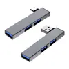 Hub USB-C Doblado Lateral Estación de Acoplamiento USB 3.0 Uno a Tres para Portátil Teléfono Disco U Divisor de 3 Puertos