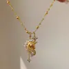 Colar Feminino Pingente Estrela Explosão Diamante Escovado Unicórnio Popular Xiaohongshu Corrente Clavícula Design Nicho Dropshipping