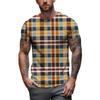 Camiseta Masculina Roupas Masculinas Impressão 3D Verão Casual Manga Curta Gola Redonda Pulôver Roupas Masculinas