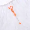 Novo Chaveiro de Coração com Contas DIY, Pingente Acessório de Chaveiro de Metal em Forma de Coração com Contas, Em Estoque para Atacado