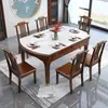 Nova mesa de jantar em rocha estilo chinês, madeira maciça, adequada para apartamentos pequenos, extensível e dobrável, dupla finalidade quadrada e redonda, multifuncional, mesa de jantar redonda conversível