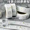 Nuevo Estilo Personalizado Dibujos Animados Línea Cachorro Foca Pegatina Ins Viento Cuenta Manual Linda Decorativa Línea Cachorro Rollo Pegatina