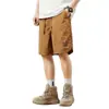 Shorts de Paracaidista Casual Deportivos Versátiles de Corte Holgado para Hombre Transpirables de Secado Rápido Color Caqui Modernos