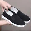 Zapatos de Lona Delgada Transpirables de Verano para Hombre sin Cordones de Moda Versátiles Zapatos Perezosos Casuales de Tabla