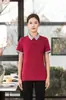Uniformes de Trabalho para Catering do Hotel Zheyi Camisetas Polo para Garçons e Garçonetes no Atendimento Frontal do Restaurante, Roupa de Trabalho de Manga Curta para Homens e Mulheres