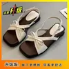 Sandalias Casuales de Cuña Antideslizantes de Verano Cómodas, Elegantes, Adelgazantes, Estilo Dulce con Lazo, Chanclas de Una Tira para Mujer 2026