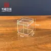 Caja Transparente de Plástico Acrílico Cuadrada con Tapa y Base para Guardar Dulces, Figuras y Caja de Empaque para Exhibición de Regalos