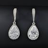 Pendientes de circonita con gotas de agua y diamantes nuevos y exquisitos transfronterizos de Europa y Estados Unidos, accesorios para banquetes nupciales femeninos, pendientes atractivos e957
