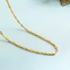 Colar Dourado Areia Joia para Mulheres, Longa Duração, Corrente de Clavícula Nicho de Alta Qualidade, Acessórios de Cobre Yiwu, Corrente Dourada Imitação