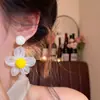 Flores de Verão em Plena Floração~ Brincos Florais Coloridos e Transparentes Estilo Férias para Mulheres, Brincos de Design Único para Fotos na Praia